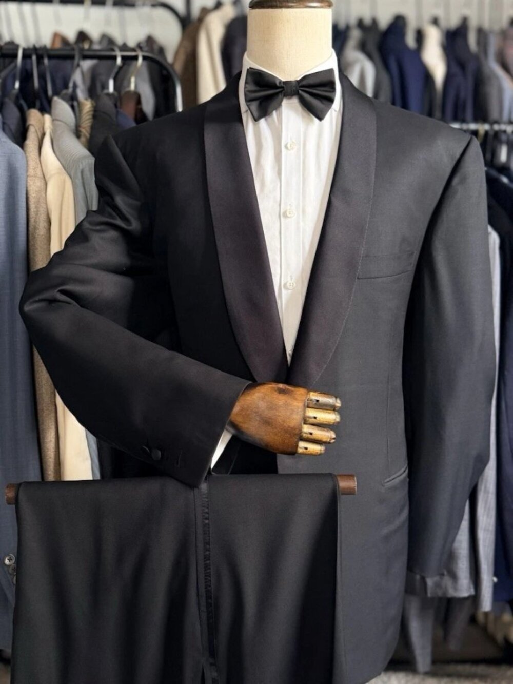 NEW EXCEPTIONAL Superfine Wool Midnight Black Brioni Shawl Tuxedo 50L US 60L IT